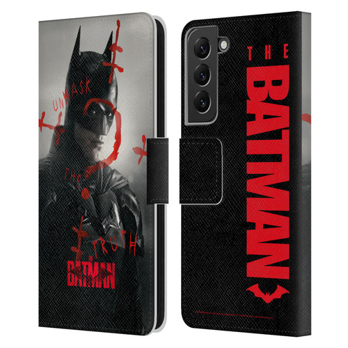 The Batman Posters Unmask The Truth Leather Book Wallet Case Cover For Samsung Galaxy S22+ 5G
