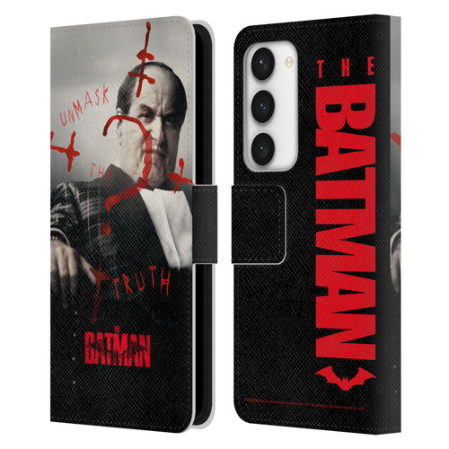 The Batman Posters Penguin Unmask The Truth Leather Book Wallet Case Cover For Samsung Galaxy S23 5G