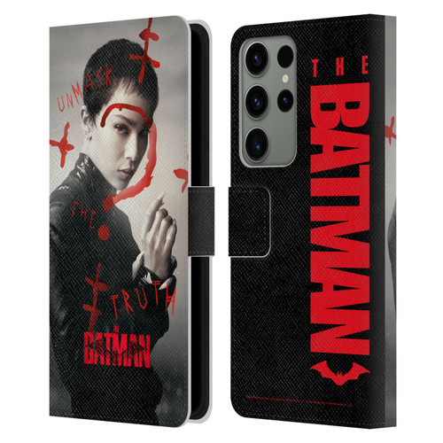 The Batman Posters Catwoman Unmask The Truth Leather Book Wallet Case Cover For Samsung Galaxy S23 Ultra 5G