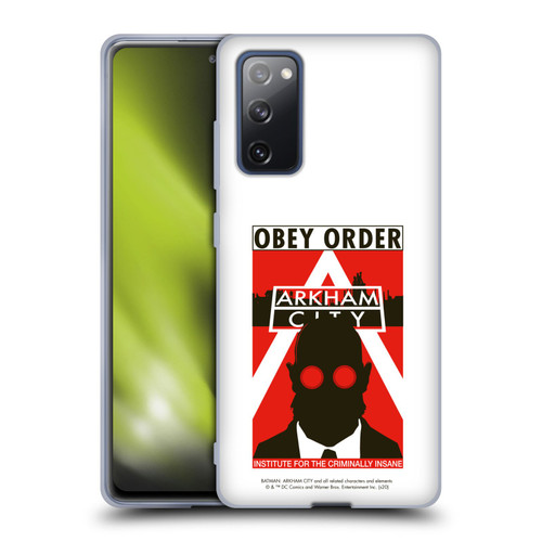 Batman Arkham City Graphics Hugo Strange Obey Order Soft Gel Case for Samsung Galaxy S20 FE / 5G