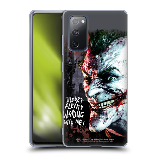 Batman Arkham City Graphics Joker Wrong With Me Soft Gel Case for Samsung Galaxy S20 FE / 5G