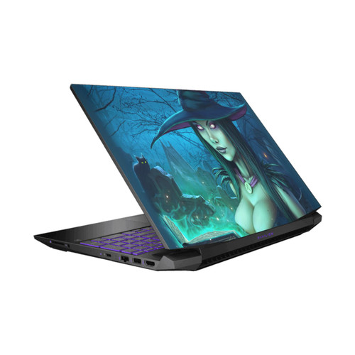 Christos Karapanos Dark Hours Witch Vinyl Sticker Skin Decal Cover for HP Pavilion 15.6" 15-dk0047TX