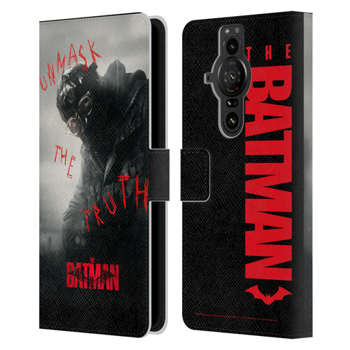 The Batman Posters Riddler Unmask The Truth Leather Book Wallet Case Cover For Sony Xperia Pro-I