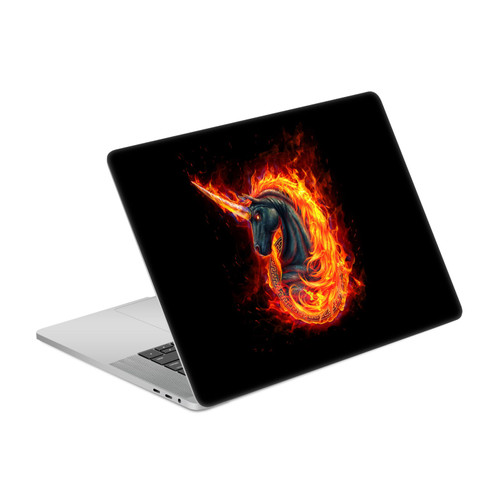 Christos Karapanos Dark Hours Unicorn Black Fire Vinyl Sticker Skin Decal Cover for Apple MacBook Pro 15.4" A1707/A1990