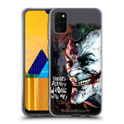 Batman Arkham City Graphics Joker Wrong With Me Soft Gel Case for Samsung Galaxy M30s (2019)/M21 (2020)