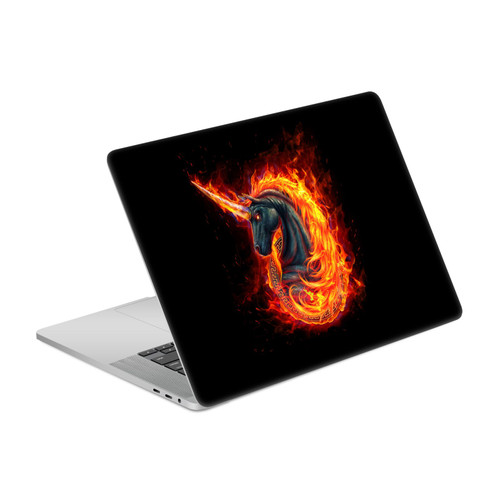 Christos Karapanos Dark Hours Unicorn Black Fire Vinyl Sticker Skin Decal Cover for Apple MacBook Pro 16" A2141