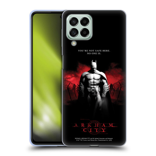 Batman Arkham City Graphics Batman Not Safe Here Soft Gel Case for Samsung Galaxy M53 (2022)