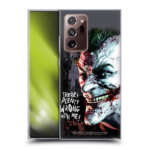 Batman Arkham City Graphics Joker Wrong With Me Soft Gel Case for Samsung Galaxy Note20 Ultra / 5G