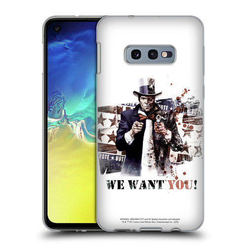Batman Arkham City Graphics Two-Face We Want You Soft Gel Case for Samsung Galaxy S10e
