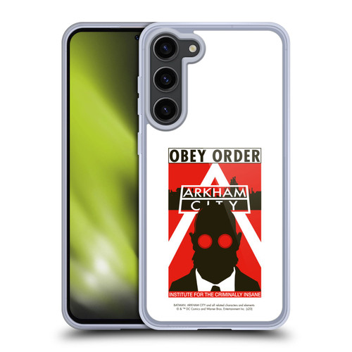 Batman Arkham City Graphics Hugo Strange Obey Order Soft Gel Case for Samsung Galaxy S23+ 5G