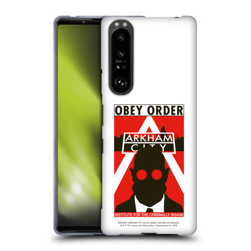 Batman Arkham City Graphics Hugo Strange Obey Order Soft Gel Case for Sony Xperia 1 III