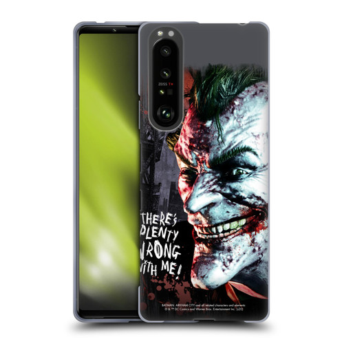 Batman Arkham City Graphics Joker Wrong With Me Soft Gel Case for Sony Xperia 1 III