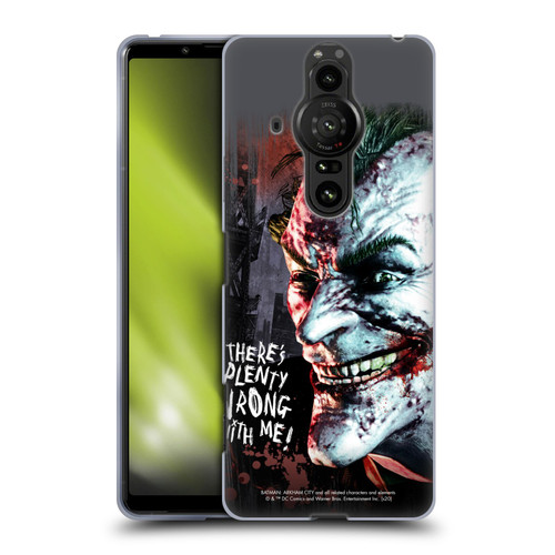 Batman Arkham City Graphics Joker Wrong With Me Soft Gel Case for Sony Xperia Pro-I