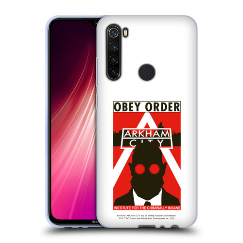 Batman Arkham City Graphics Hugo Strange Obey Order Soft Gel Case for Xiaomi Redmi Note 8T