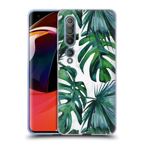 Nature Magick Tropical Palm Leaves On Marble Green Tropics Soft Gel Case for Xiaomi Mi 10 5G / Mi 10 Pro 5G