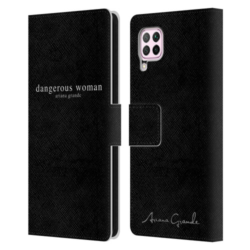 Ariana Grande Dangerous Woman Text Leather Book Wallet Case Cover For Huawei Nova 6 SE / P40 Lite