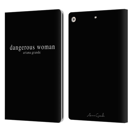 Ariana Grande Dangerous Woman Text Leather Book Wallet Case Cover For Apple iPad 10.2 2019/2020/2021