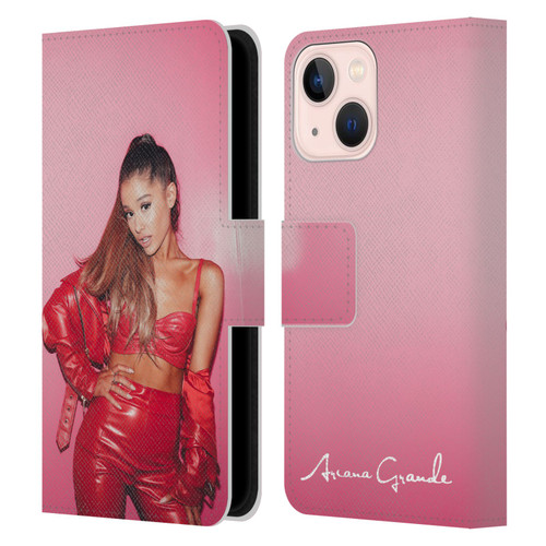 Ariana Grande Dangerous Woman Red Leather Leather Book Wallet Case Cover For Apple iPhone 13 Mini