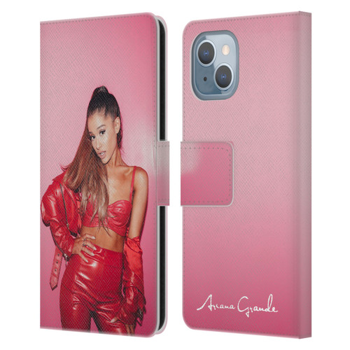 Ariana Grande Dangerous Woman Red Leather Leather Book Wallet Case Cover For Apple iPhone 14
