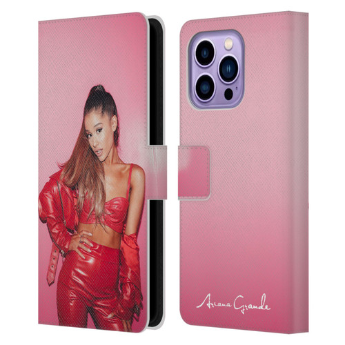 Ariana Grande Dangerous Woman Red Leather Leather Book Wallet Case Cover For Apple iPhone 14 Pro Max