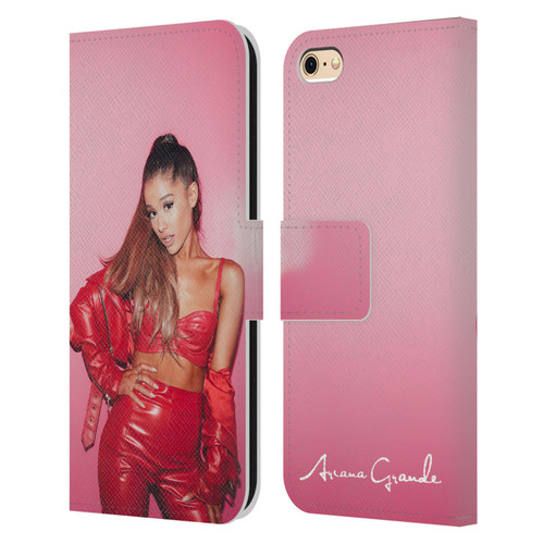Ariana Grande Dangerous Woman Red Leather Leather Book Wallet Case Cover For Apple iPhone 6 / iPhone 6s