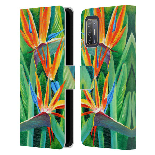 Graeme Stevenson Assorted Designs Birds Of Paradise Leather Book Wallet Case Cover For HTC Desire 21 Pro 5G