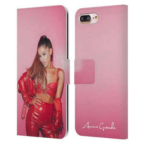 Ariana Grande Dangerous Woman Red Leather Leather Book Wallet Case Cover For Apple iPhone 7 Plus / iPhone 8 Plus