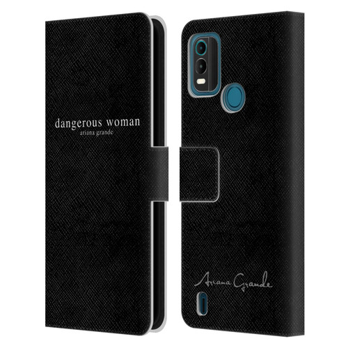 Ariana Grande Dangerous Woman Text Leather Book Wallet Case Cover For Nokia G11 Plus