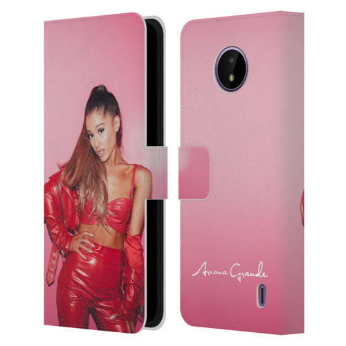Ariana Grande Dangerous Woman Red Leather Leather Book Wallet Case Cover For Nokia C10 / C20