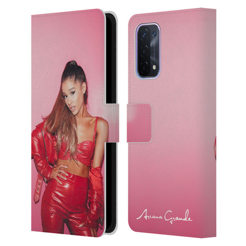 Ariana Grande Dangerous Woman Red Leather Leather Book Wallet Case Cover For OPPO A54 5G