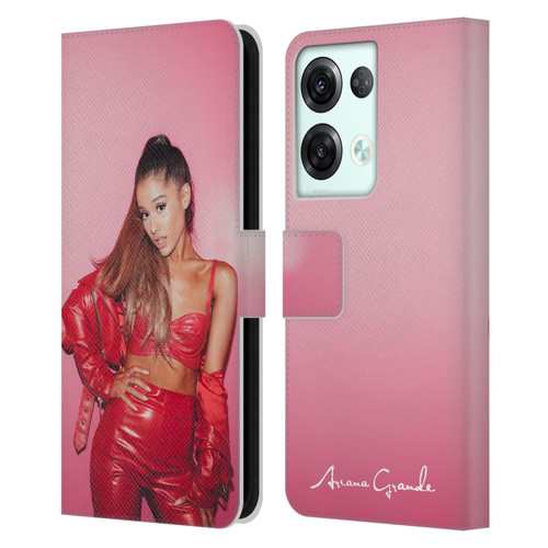 Ariana Grande Dangerous Woman Red Leather Leather Book Wallet Case Cover For OPPO Reno8 Pro