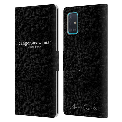 Ariana Grande Dangerous Woman Text Leather Book Wallet Case Cover For Samsung Galaxy A51 (2019)