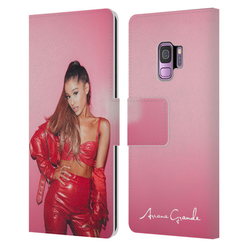 Ariana Grande Dangerous Woman Red Leather Leather Book Wallet Case Cover For Samsung Galaxy S9