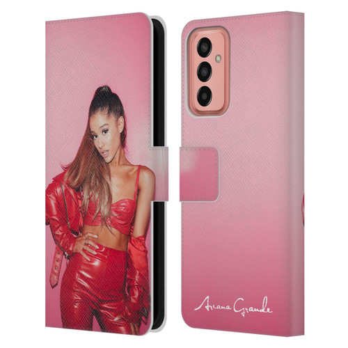 Ariana Grande Dangerous Woman Red Leather Leather Book Wallet Case Cover For Samsung Galaxy M13 (2022)