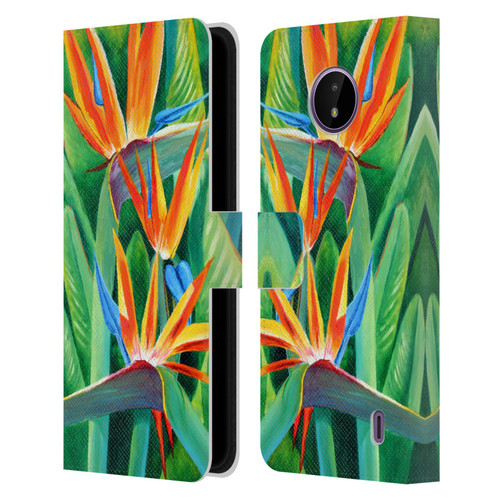 Graeme Stevenson Assorted Designs Birds Of Paradise Leather Book Wallet Case Cover For Nokia C10 / C20