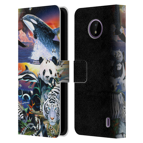 Graeme Stevenson Assorted Designs Animals Leather Book Wallet Case Cover For Nokia C10 / C20