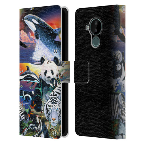 Graeme Stevenson Assorted Designs Animals Leather Book Wallet Case Cover For Nokia C30