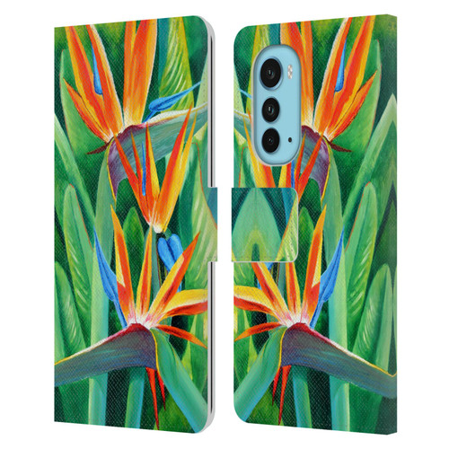 Graeme Stevenson Assorted Designs Birds Of Paradise Leather Book Wallet Case Cover For Motorola Edge (2022)