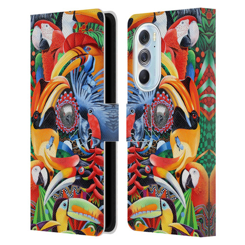 Graeme Stevenson Assorted Designs Birds 2 Leather Book Wallet Case Cover For Motorola Edge X30