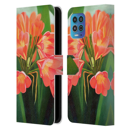 Graeme Stevenson Assorted Designs Flowers 2 Leather Book Wallet Case Cover For Motorola Moto G100