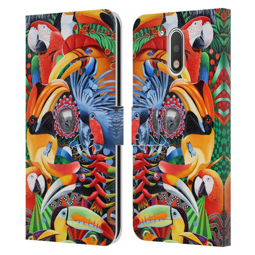 Graeme Stevenson Assorted Designs Birds 2 Leather Book Wallet Case Cover For Motorola Moto G41