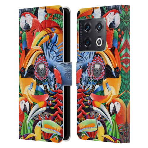 Graeme Stevenson Assorted Designs Birds 2 Leather Book Wallet Case Cover For OnePlus 10 Pro