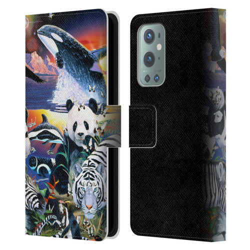 Graeme Stevenson Assorted Designs Animals Leather Book Wallet Case Cover For OnePlus 9
