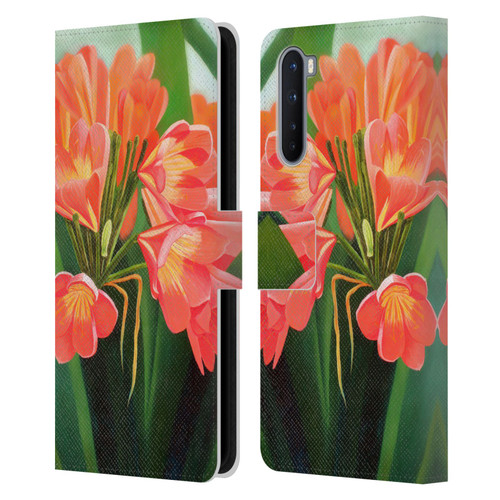 Graeme Stevenson Assorted Designs Flowers 2 Leather Book Wallet Case Cover For OnePlus Nord 5G