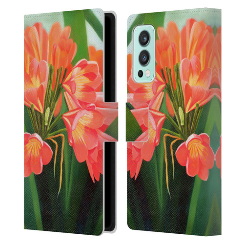 Graeme Stevenson Assorted Designs Flowers 2 Leather Book Wallet Case Cover For OnePlus Nord 2 5G