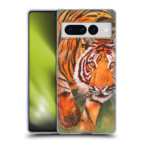 Graeme Stevenson Assorted Designs Tiger 1 Soft Gel Case for Google Pixel 7 Pro