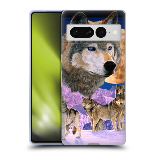 Graeme Stevenson Assorted Designs Wolves Soft Gel Case for Google Pixel 7 Pro