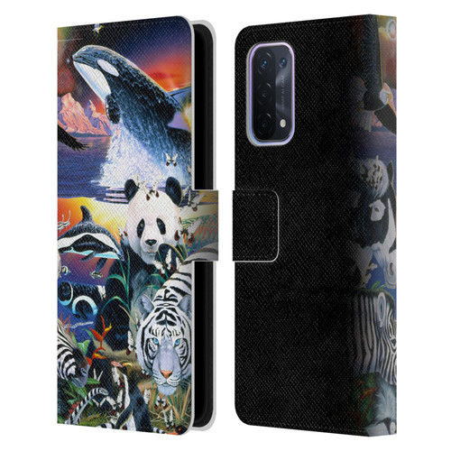 Graeme Stevenson Assorted Designs Animals Leather Book Wallet Case Cover For OPPO A54 5G