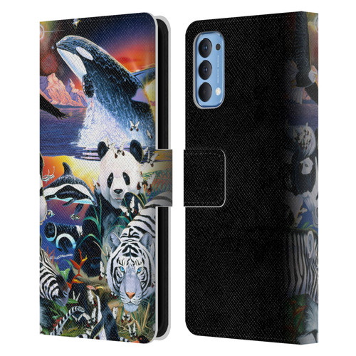 Graeme Stevenson Assorted Designs Animals Leather Book Wallet Case Cover For OPPO Reno 4 5G