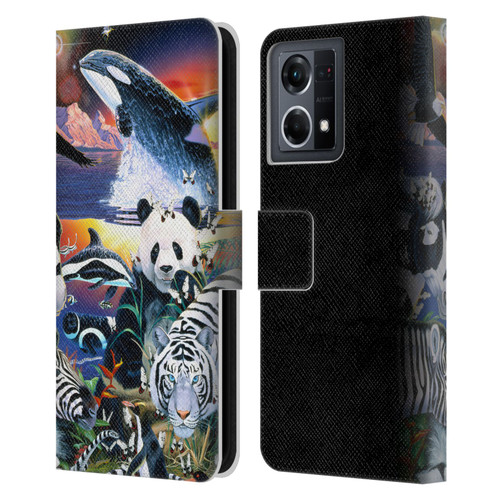 Graeme Stevenson Assorted Designs Animals Leather Book Wallet Case Cover For OPPO Reno8 4G